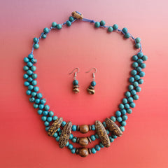 Claudia Turquoise Necklace & Earrings Set