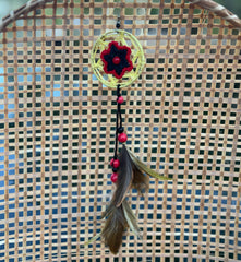 Mandala Feather Earring