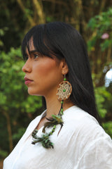 Mandala Feather Earring